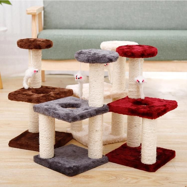 Cat Climbing Frame Three Pillars Three Layer Square