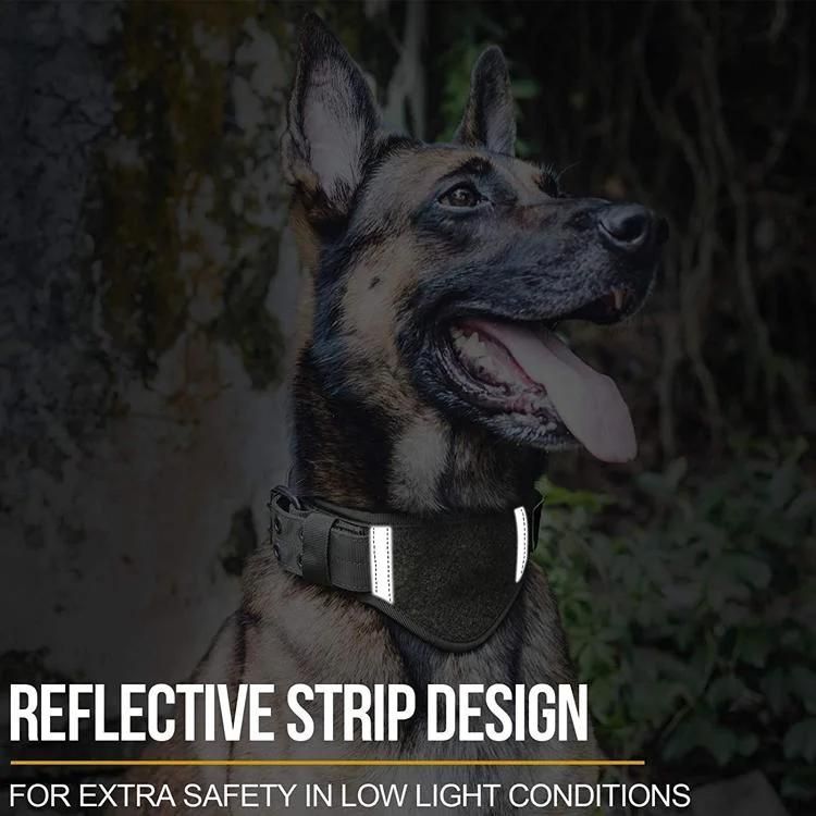 Adjustable Dog Collars Military Heavy Duty Metal Buckle Tactical Collar