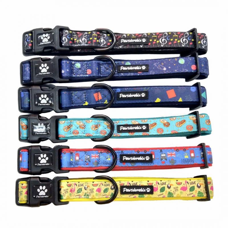 Factory Warehouse Cute and Comfortable Sublimation Padded Dog Collar
