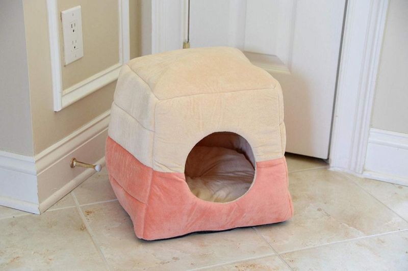 Cave Shape Pet Cat Beds with Waterproof and Skid-Free Base