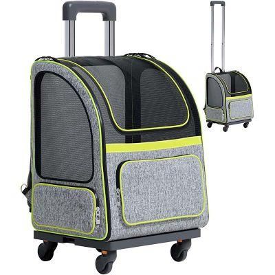 Travel Foldable Large Mesh Airline Wheels Exercise Collapsible Pet Bag