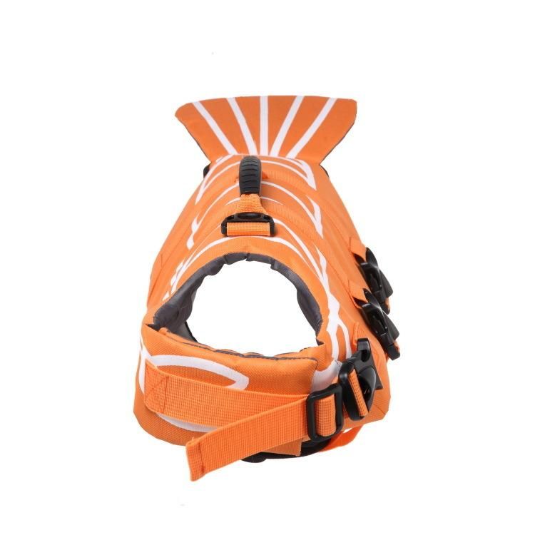 Shrimp Design Adjustable Dog Swimsuit Inflatable Pet Safety Jacket PVC Airbag Reflective Dogs Flotation Life Vest