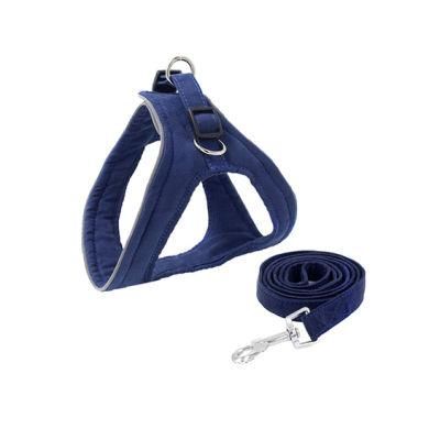 No Pull Soft Suede Dog Harness and Leash Set