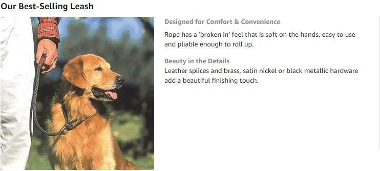 Adjustable Dog Collars and Leads Large Dog Collars with Oil-Tanned Leather Snap