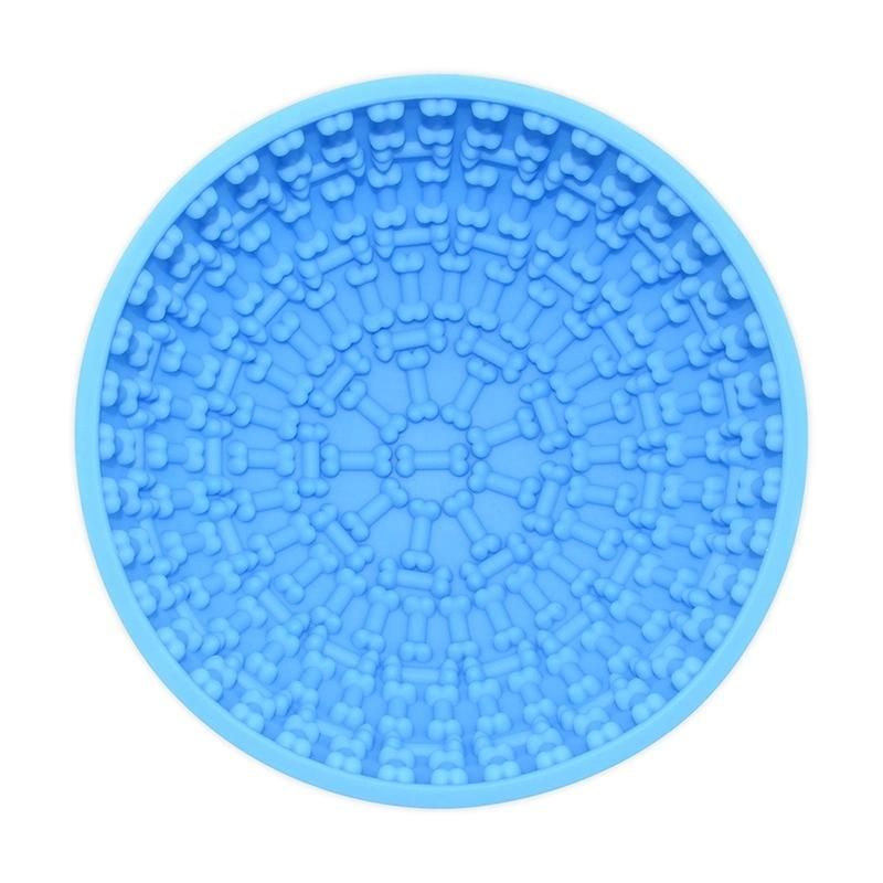 Silicone Semicircular Design Dog Feeding Food Bowls BPA Free Food Grade Pet Puppy Slow Down Eating Feeder Dish Bowls Prevent Obesity Animals Feeding Bowl
