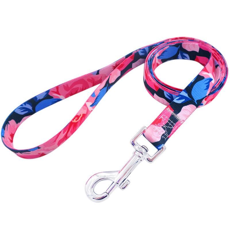 Custom Logo Sublimation Polyester Padded Soft Durable Pet Supplier Pet Leashes