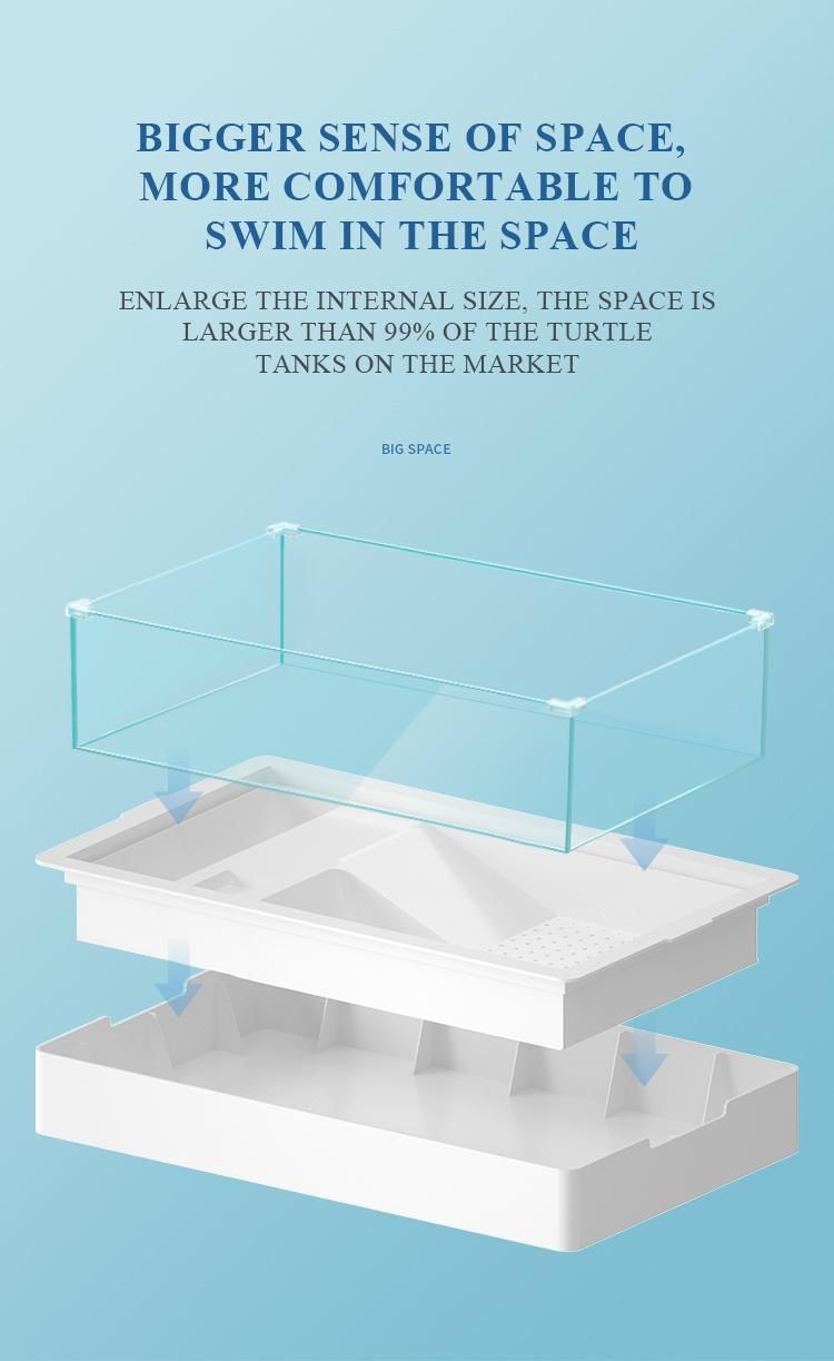 Yee Factory Wholesale Tank Pet Products Detachable Split Turtle Tank