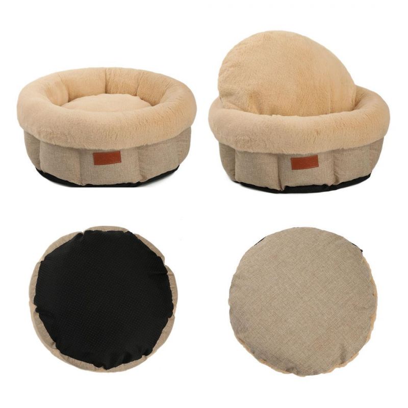 Top Shine Hot Selling Classic Fluffy Soft Pet Supplies Accessories Flannel Round Dog Kennel Removeable Puppy Bed Mat