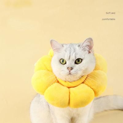 Cat Recovery Collar Cute Sun Flowers Neck Cat Cones After Surgery