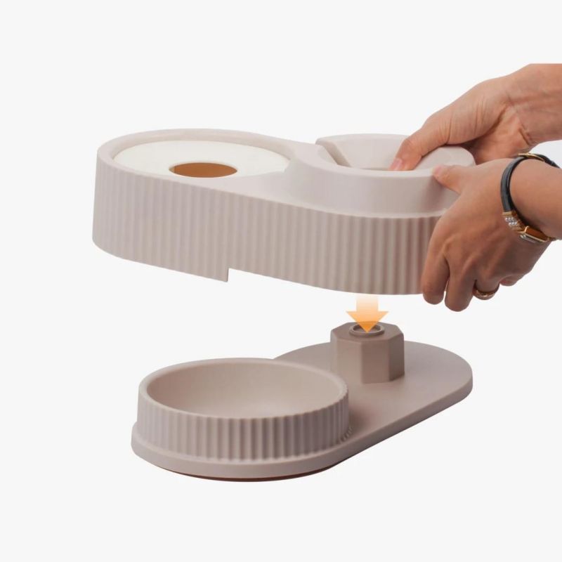 Water and Food Bowl Set Pet Feeder