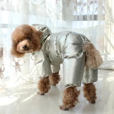 Pet Clothing Autumn and Winter Padded Jacket Dog Clothes Teddy Small Dog Pet Clothes Winter 21ginned Four-Leg Cotton-Padded Coat