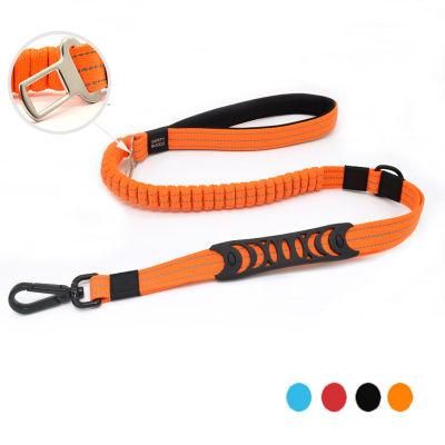 Dog Leash Car Seat Belt Nylon Pet Products Correa Perro Reflective Lead Pet-Products Leashes Elastic Traction for Large Dogs