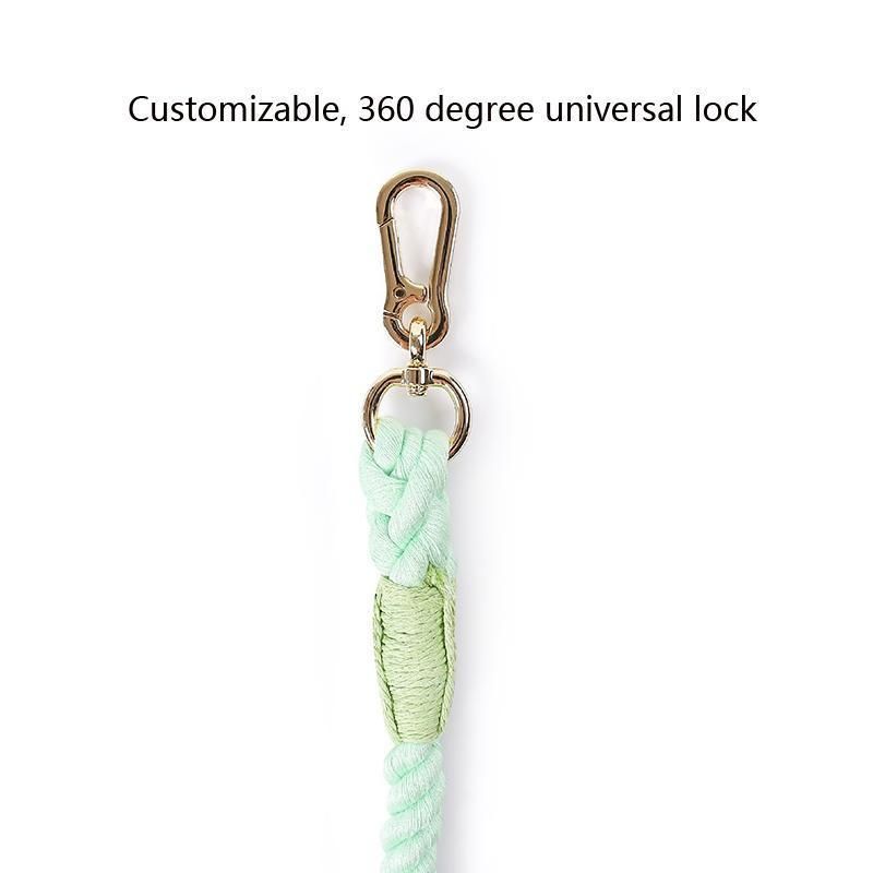 Durable Strong Cotton Round Rope Lead for Pet Dog Colorful Handcrafted Twisting Cotton Rope Dog Leash