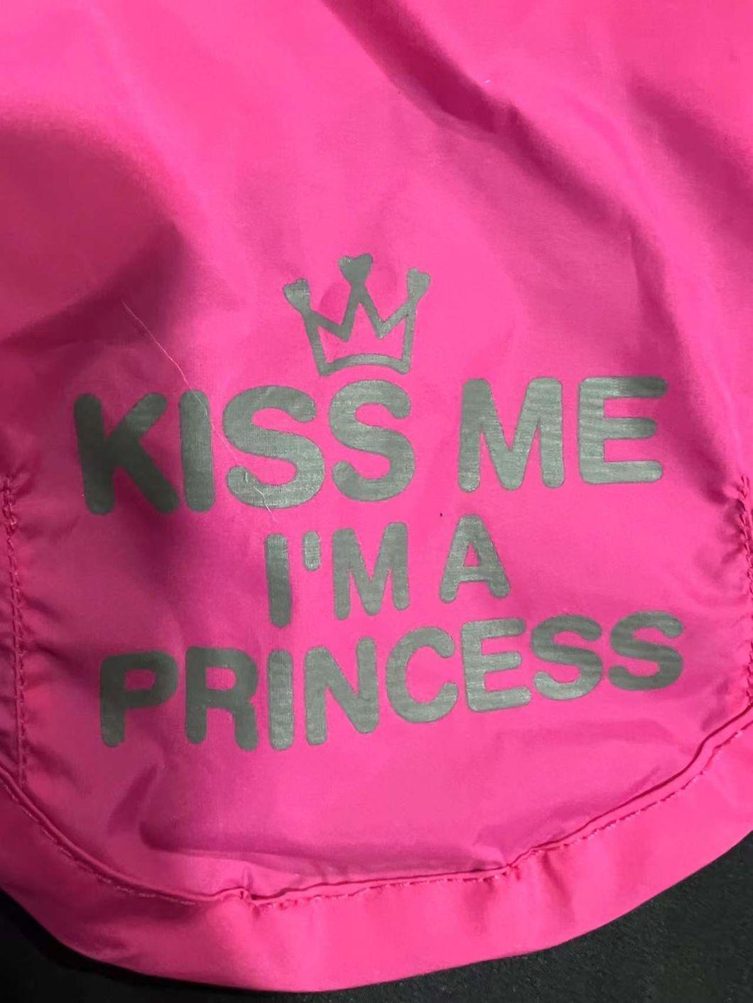 "Kiss Me I Am The Princess"Puppy Rain-Proof Coat Pet Rain-Proof Products