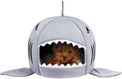 Washable Shark Pet House Cave Bed Luxury Dog Beds