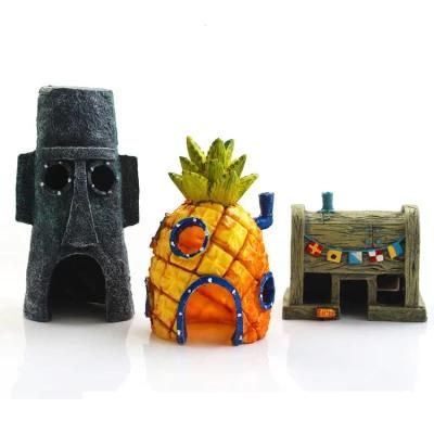 Aquarium Pineapple Krusty Krab House Fish Tank Cartoon Ornament