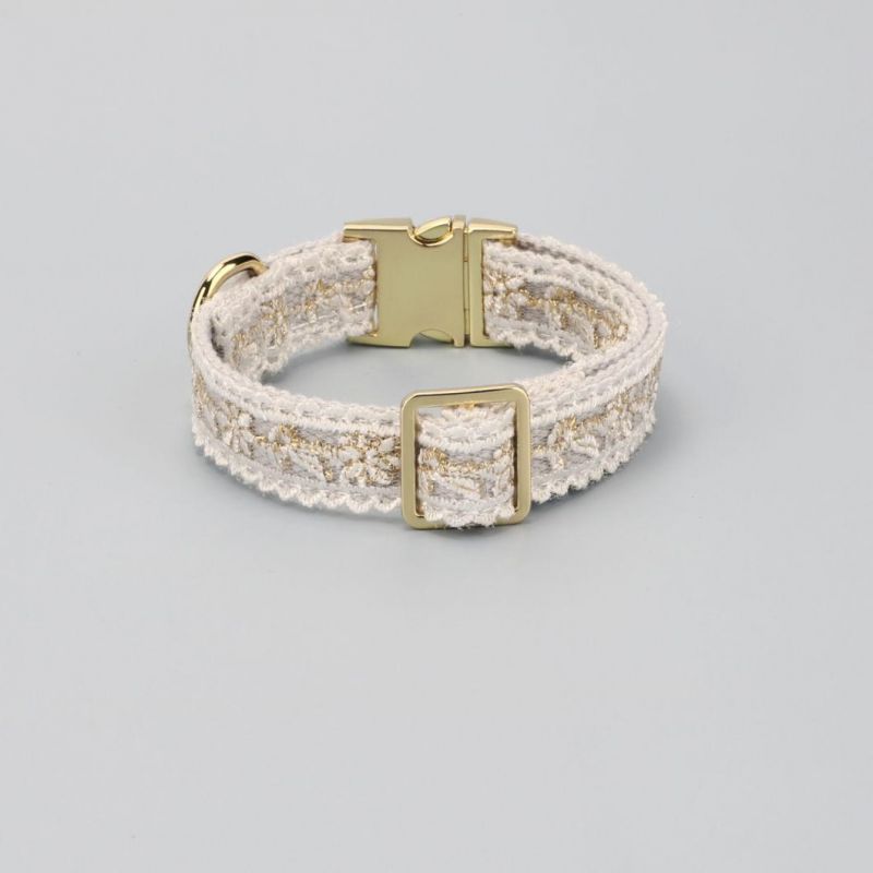 Unique Design Custom Palace Dog Collar with Gold Lining