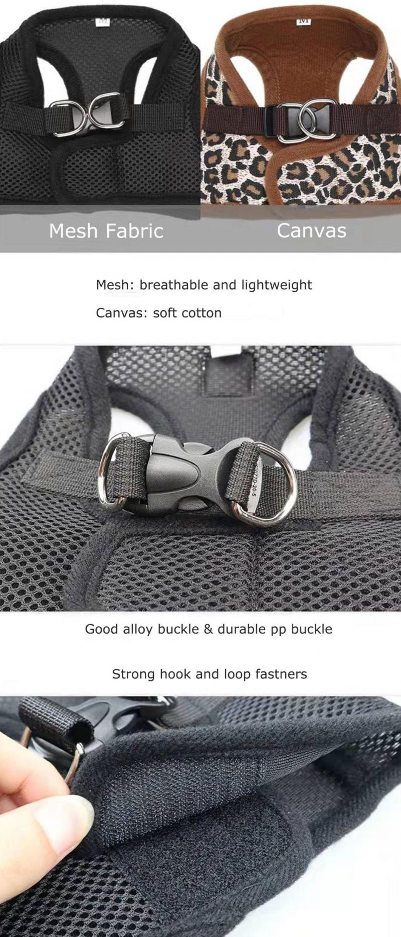 Pure Color Breathable Mesh Cloth Dog Harness Summer Cool Pet Harness