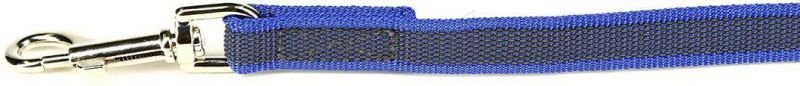 20mm Wide Blue Julius K9 Super Grip Rubber Stitched Dog Safety Leash - 1m or 1.2m