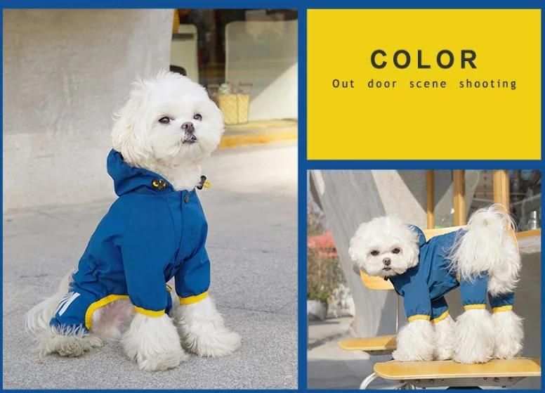 Pet Rain Coat Dog Auti-Water Clothes Breathable Raincoat Casual Outdoor Clothing Pet Clothing Dog Raincoat