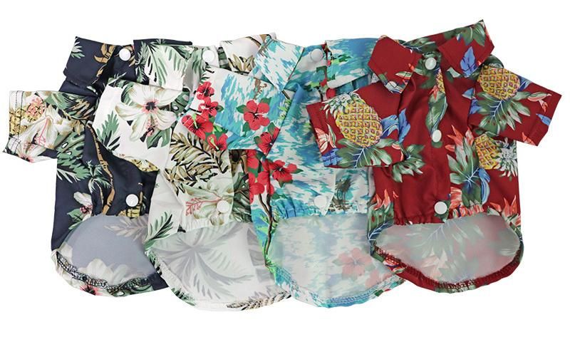 Wholesale Beach Summer Shirt Dog Clothes Sublimated Pet Apparel Dog Clothing Pet Clothes Dog Clothes