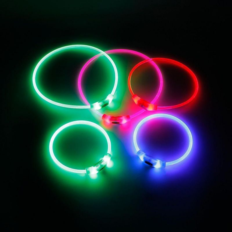 Clip-on Dog Collar LED Light Pet Lights for Collars Waterproof Safety Lights of Dogs and Cats for Night Walking