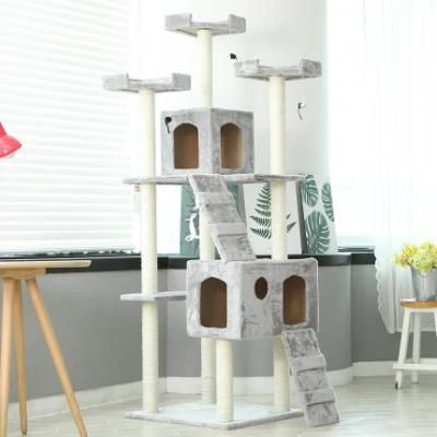 Modern OEM Durable Cat Tower Indoor Play Cat Activity Tree Scratcher House