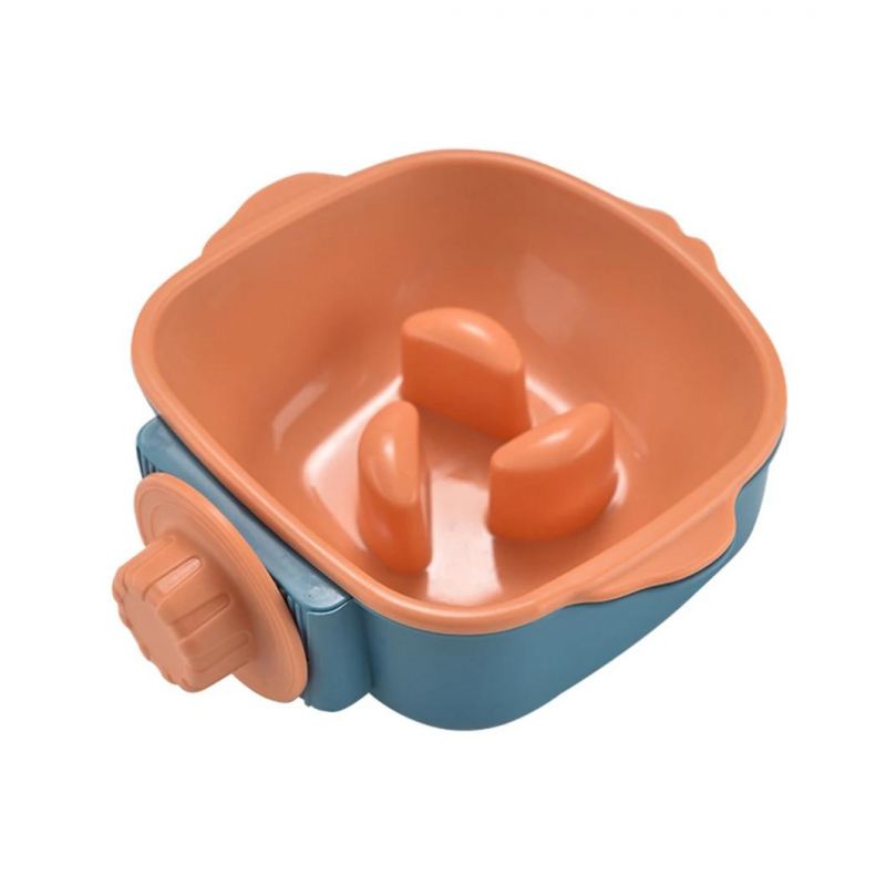 2022 New Pet Plastic Bowl Food Anti-Choke Double Layer Dog Basin