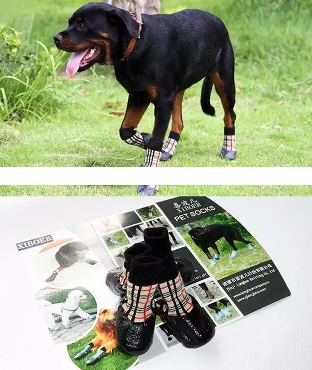 Outdoor Dog Socks Printing Pet Socks Waterproof Dog Socks