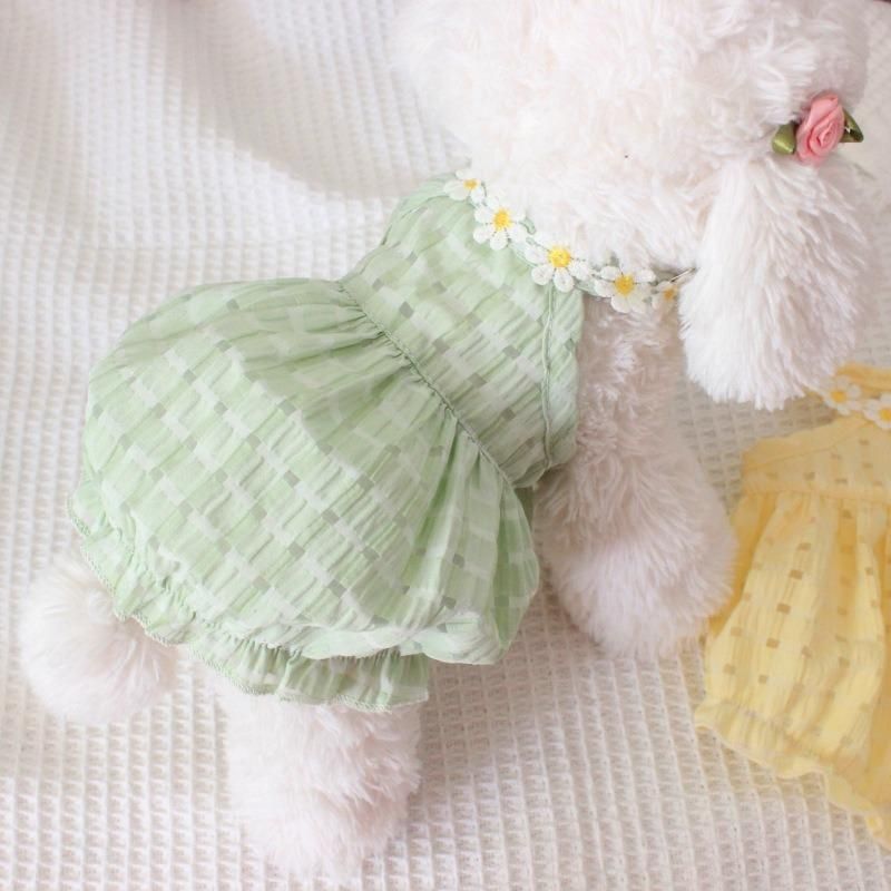 Summer Fresh Pet Skirt Small Cat Bear Dog Thin Breathable Spring and Summer Dress