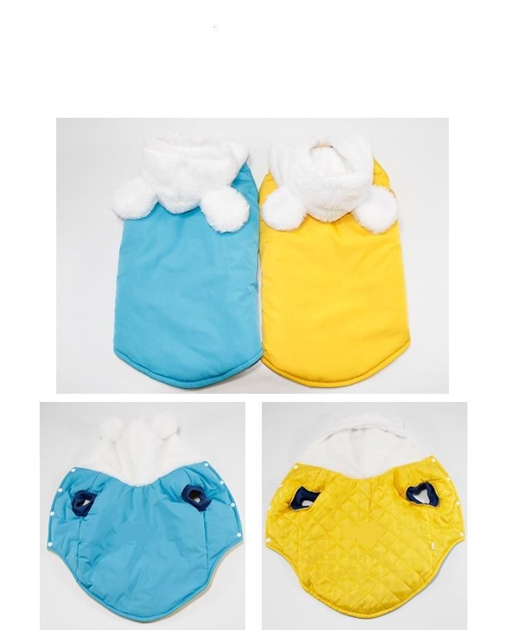 Dog Products, Dog Fleece Hoodie, Windproof Waterproof Dog Coat Fleece & Cotton Lined Warm Dog Jacket, Cold Weather Pet Apparel Clothes Vest