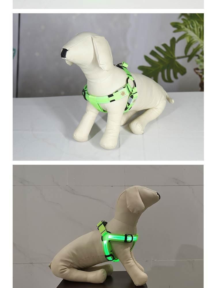Quality Ventilation Brilla Pet Pecho Espalda LED Strip Dog Harness