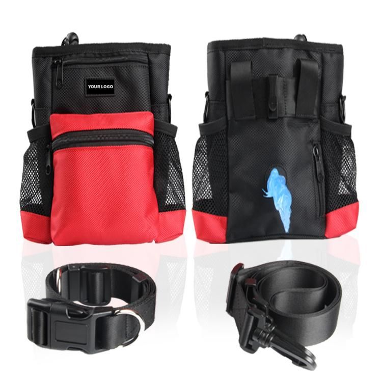 OEM Eeasy Carry Custom Adjustable Dog Walking Bag with Poop Bag Holder Waterproof Dog Treat Bag Training Pouch