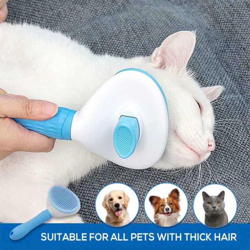 Self-Cleaning Slicker Brush for Dogs and Cats Pet Grooming Dematting Brush