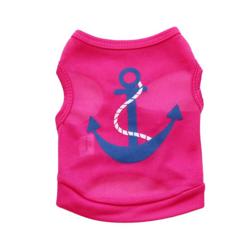 Anchor Printed Dog Shirts Pet Vest Clothes Cat Shirt