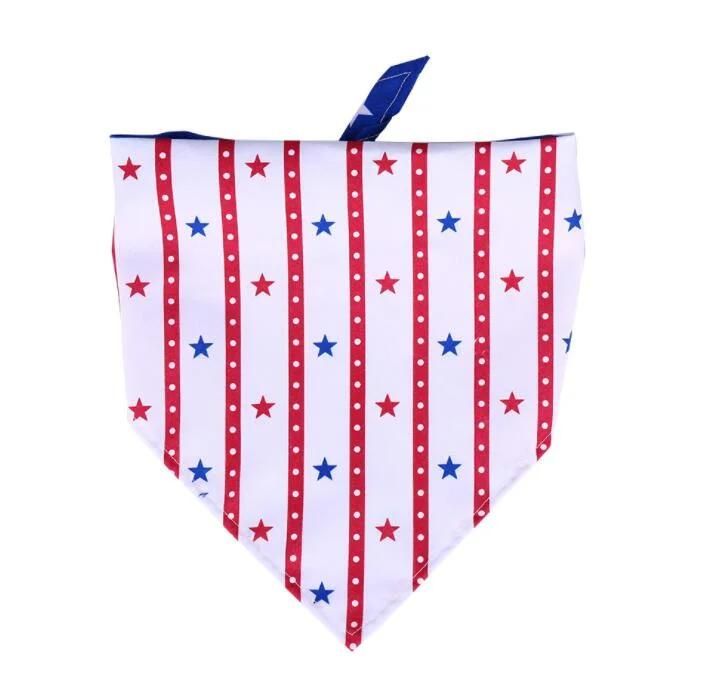 Forth of July Bandana Dog Bandana Large American Flag Dog Bibs Scarf