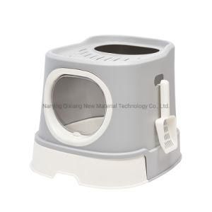 Best Odor Control Fully Closed Cat Litter Box Gray