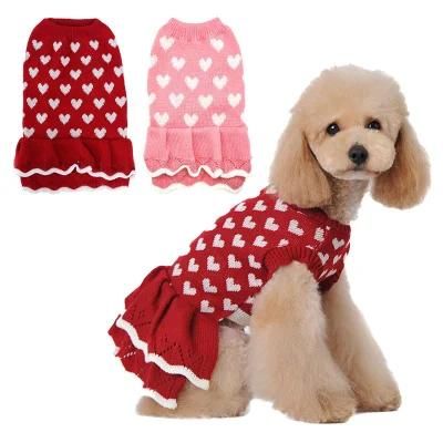 Beautiful Princess Dog Sweater Dress Pet Sweater