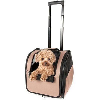 Durable Quality Collapsible Large Wheels Carrying 20lbs Pet Roller Bag
