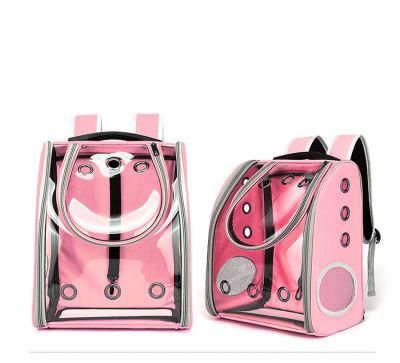 Wholesale Outdoor Dog Products Transparent PVC Cat Carrier Backpack Breathable Portable