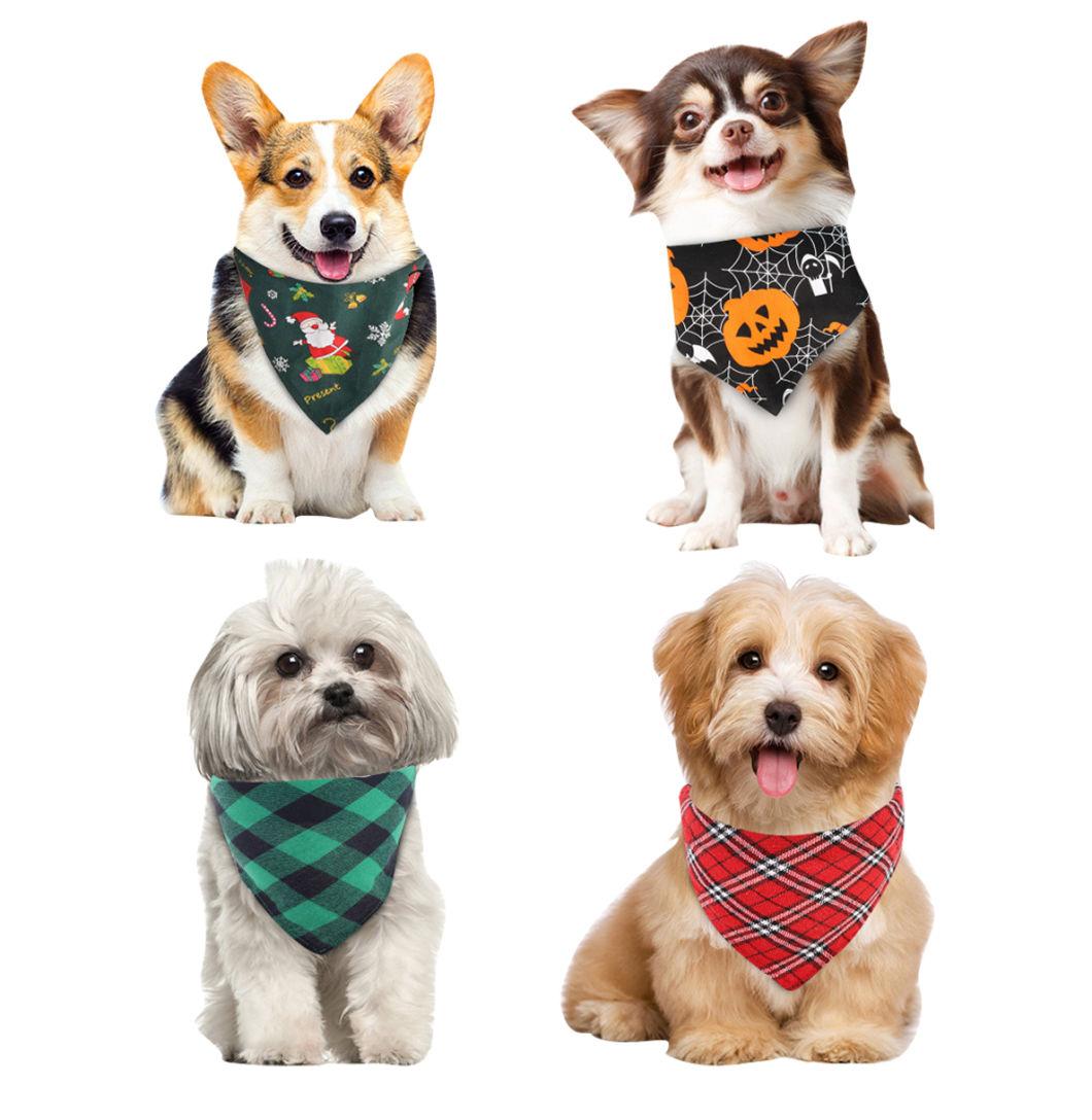 Wholesale Summer Christmas Holiday Triangle Bibs Dog Cat Pet Bandana