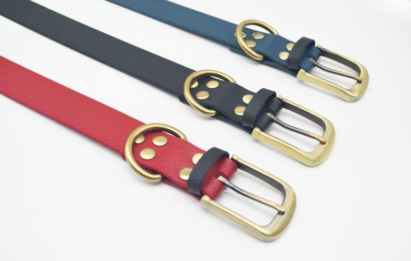 Custom Waterproof TPU Coated Nylon Printing Faux Leather Dog Collar with Logo