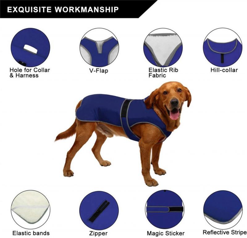 Dog Winter Clothes Dog Vest with Zipper Opening for Leash