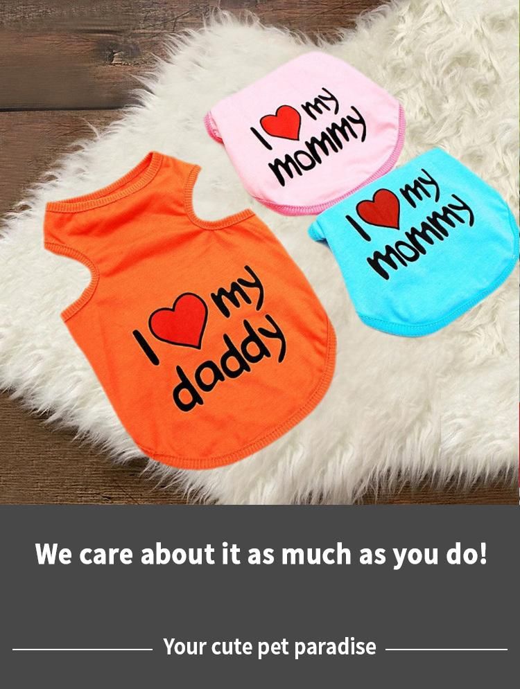 Fashion Spring and Summer Clothing Pet Trend Printing Couple Cotton Dog Summer Clothing Thin Vest