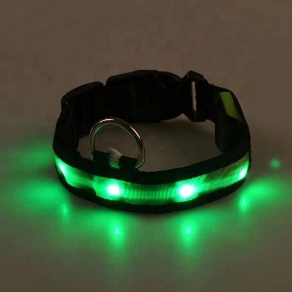 Custom Logo Nylon Rechargeable LED Dog Collar/Pet Toy /Dog Harness/Pet Accessory