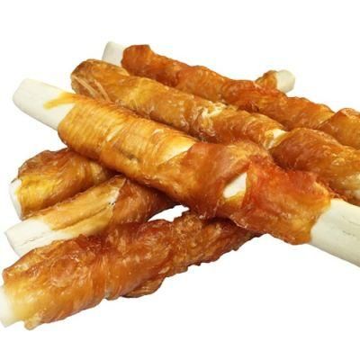 Rawhide Stick with Chicken Wrap Dog Food Dog Chews Bully Sticks Treats Training Snacks