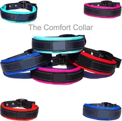 Reflective Weatherproof Pet Collars Neoprene Padded Dog Collars