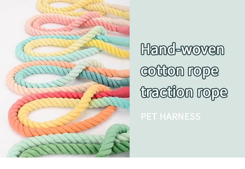Fashion Colorful Cuerda De Tracci N PARA Mascotas Multiple Color Durable Cotton Pet Lead Rope