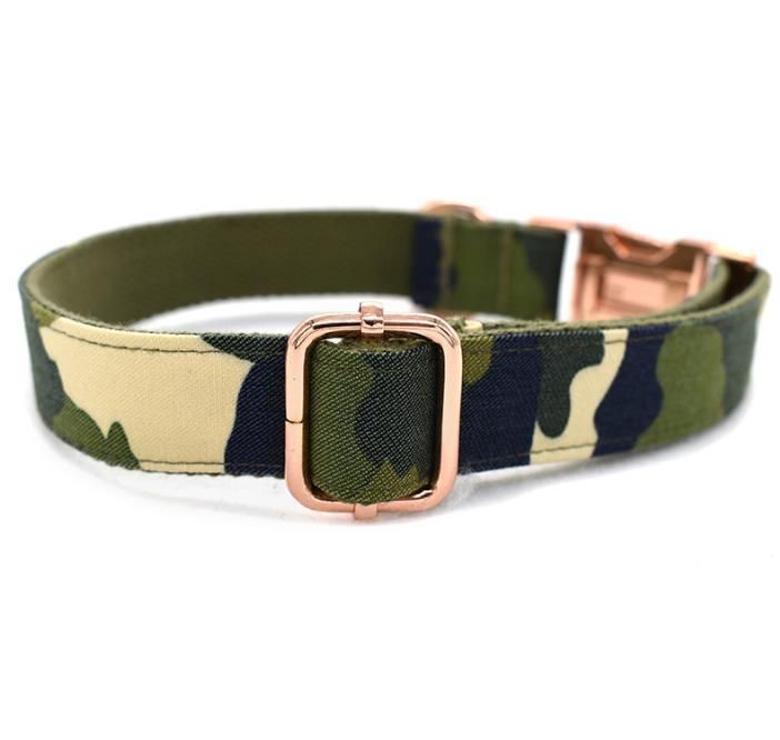 Adjustable Camouflage Luxury Print Bow Decoration Nylon Tactical Pet Dog Collars