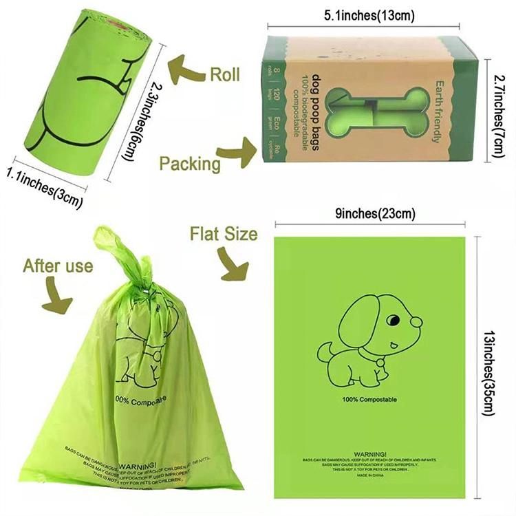 Disposable Christmas Corn Biodegradable Pet Bag Walk Degradable Dog Poop Waste Bag